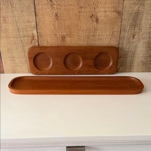 Teak Wooden Trays Set of 2